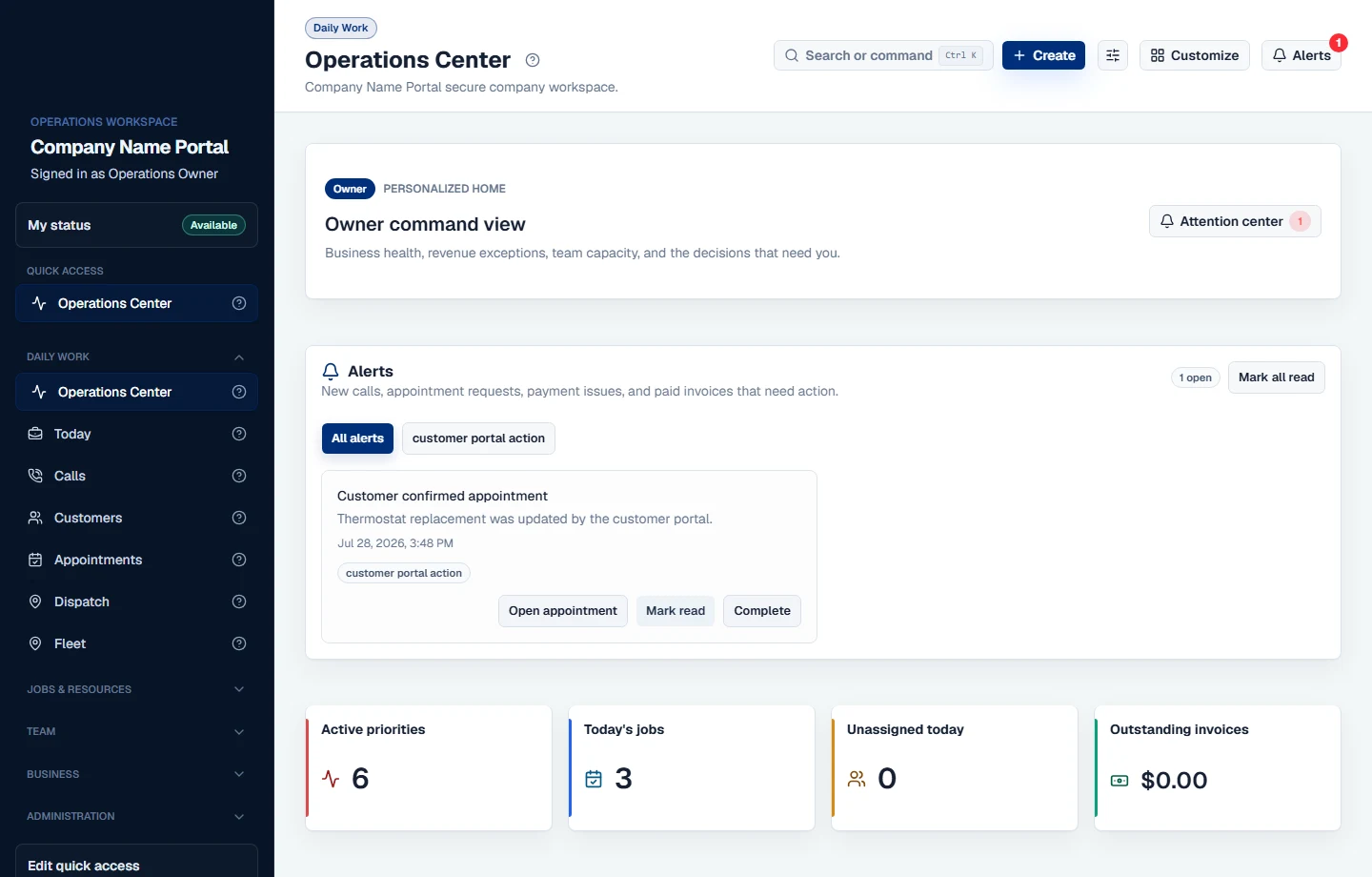 Sypher operations center monitored by the AI Department